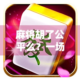 麻将胡了公平么？一场看似随机的博弈，藏着人性与规则的较量