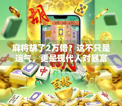 麻将胡了2万倍？这不只是运气，更是现代人对暴富梦的集体投射！